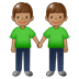 🧑🏽‍🤝‍🧑🏽 people holding hands: medium skin tone display on Samsung